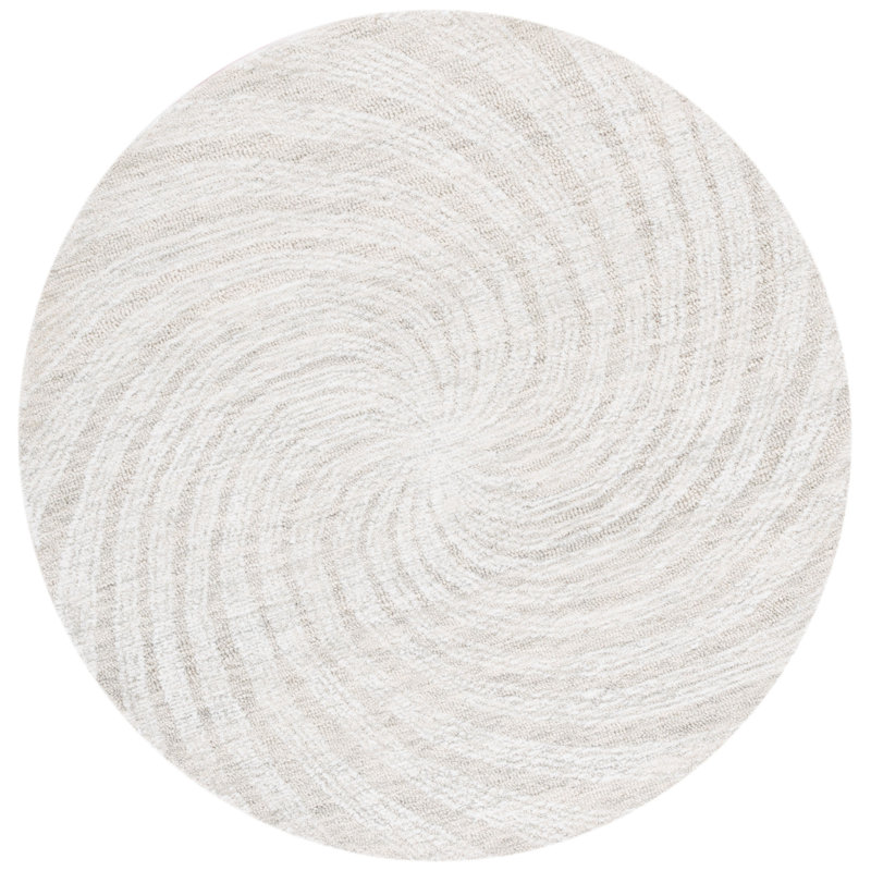 Novelty 201 80% Wool; 20% Cotton Spiral Rug, Round 4'