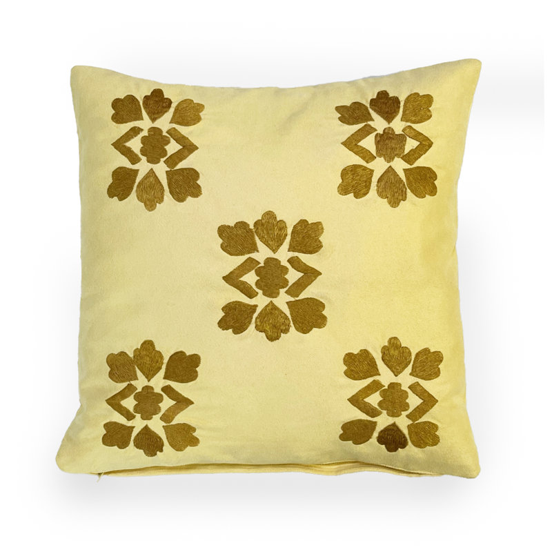  Square Pillow Cover & Insert, Gold