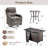 4 - Person Patio Furniture Chair Set With Fire Pit Table, 4 Swivel Glider Chairs With 6-Inch Cushions & Side Table-90409367-90409362