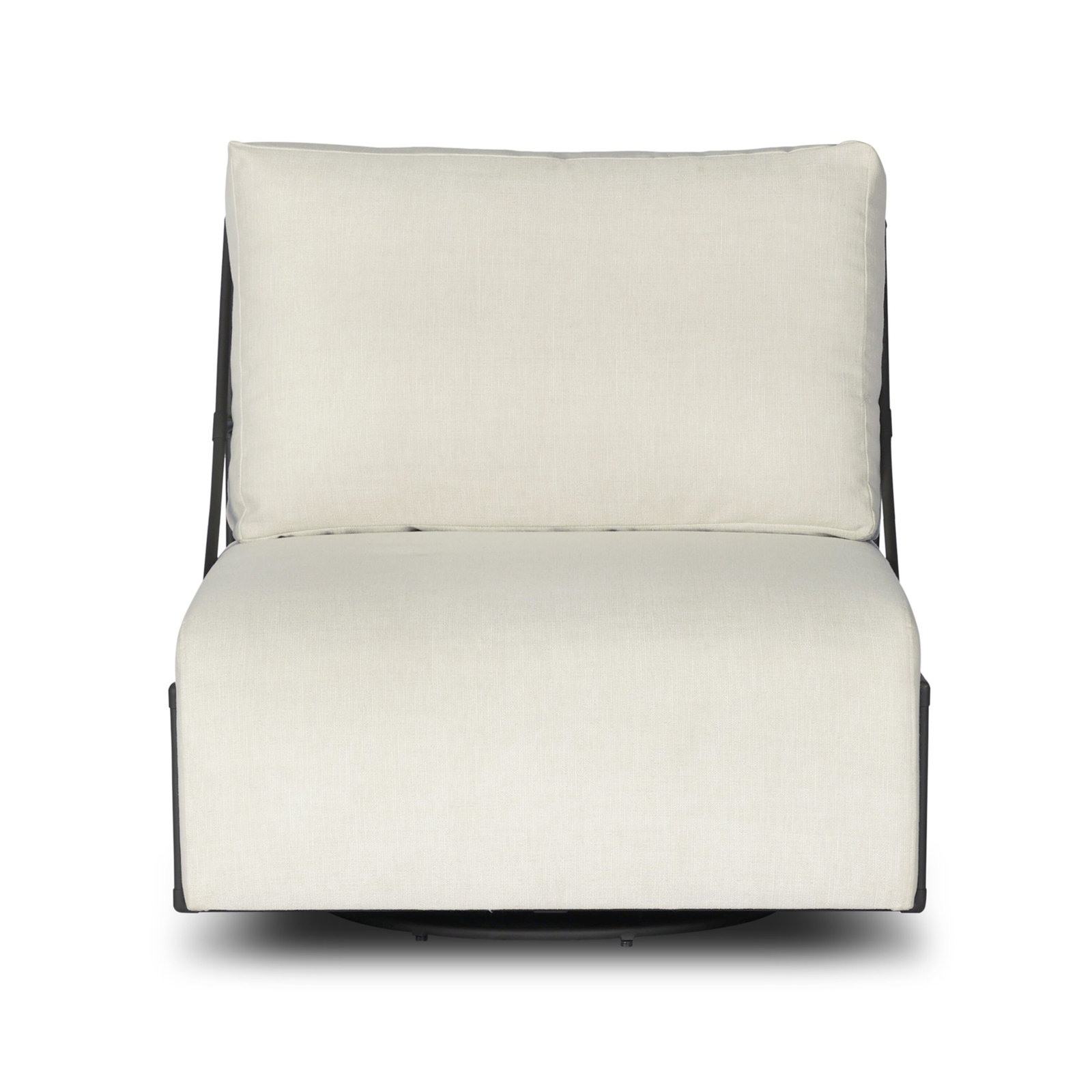 Swivel Steel Outdoor Armless Lounge Chair