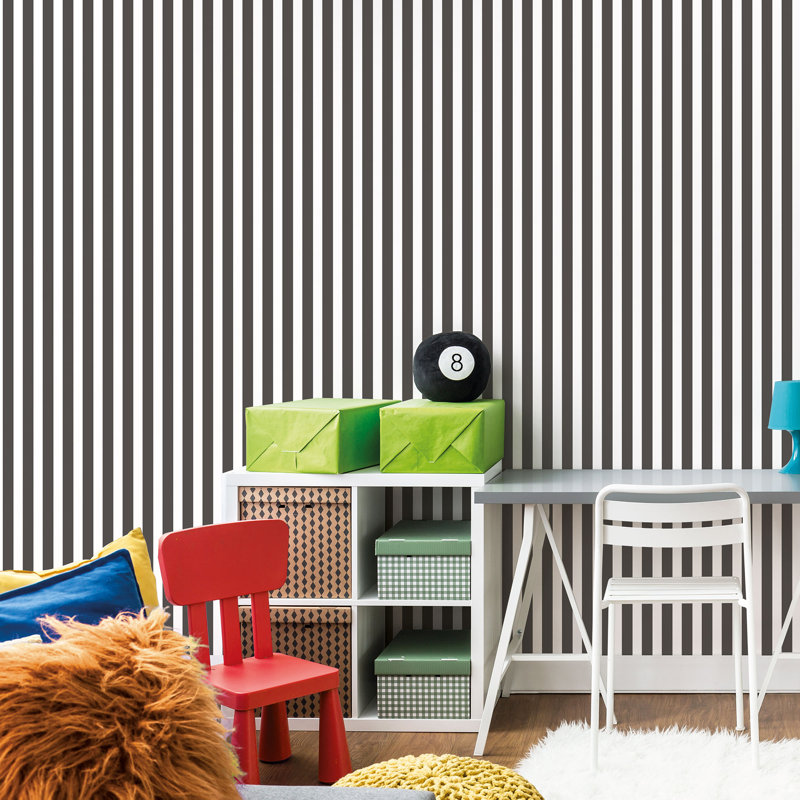 Deljan 10m x 53cm Matte Wallpaper Roll, Black