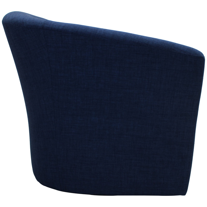 Fauteuil demi-tonneau pivotant Peterson, Indigo