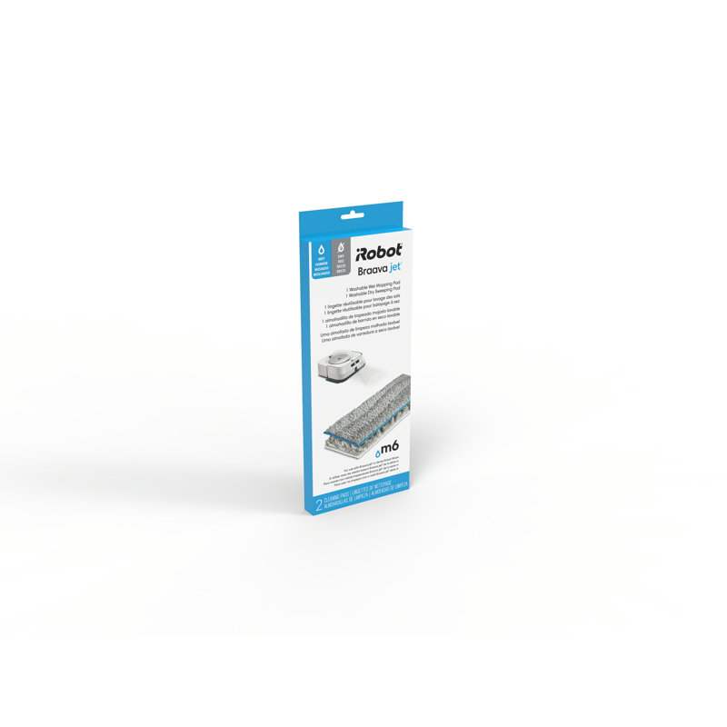 iRobot® jet® m Series Washable Pads Multi-Pack, (1 Wet and 1 Dry Pad)