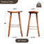 Tabouret en cuir sans dossier Nora-1065019596