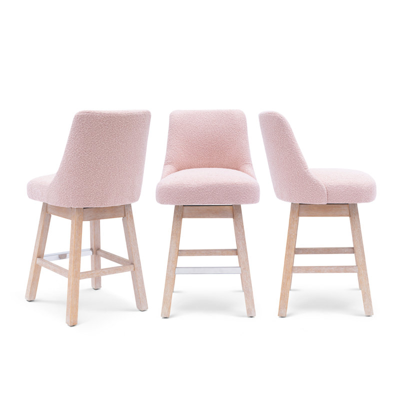Swivel Counter Stool, Pink