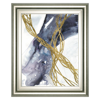 Agate Wave III Wall Art - 22" x 26" - Silver Frame