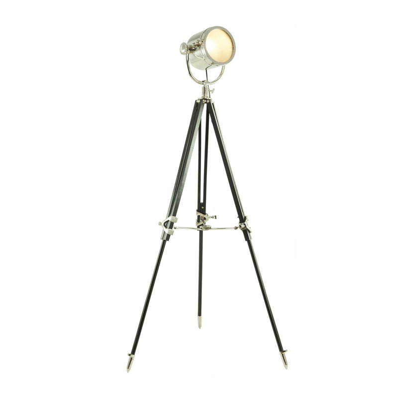 Lampe trépied 67 po Hollywood Studio Celeblight, Argent, Noir