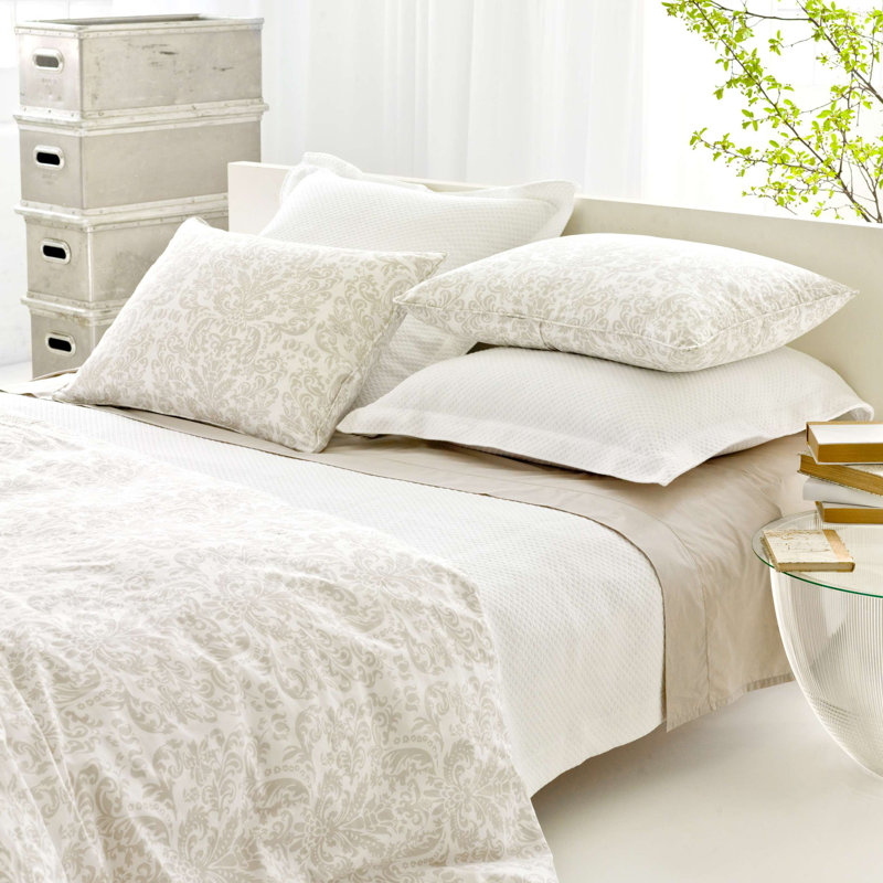 Petite Trellis Matelasse Coverlet, Queen Coverlet, White
