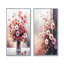 Rose et rose souci blanc I - art mural floral 2 pièces-205910959-205910954