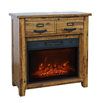 Jaymion Loon Peak® 32 " W Brown Electric Fireplace TV Stand