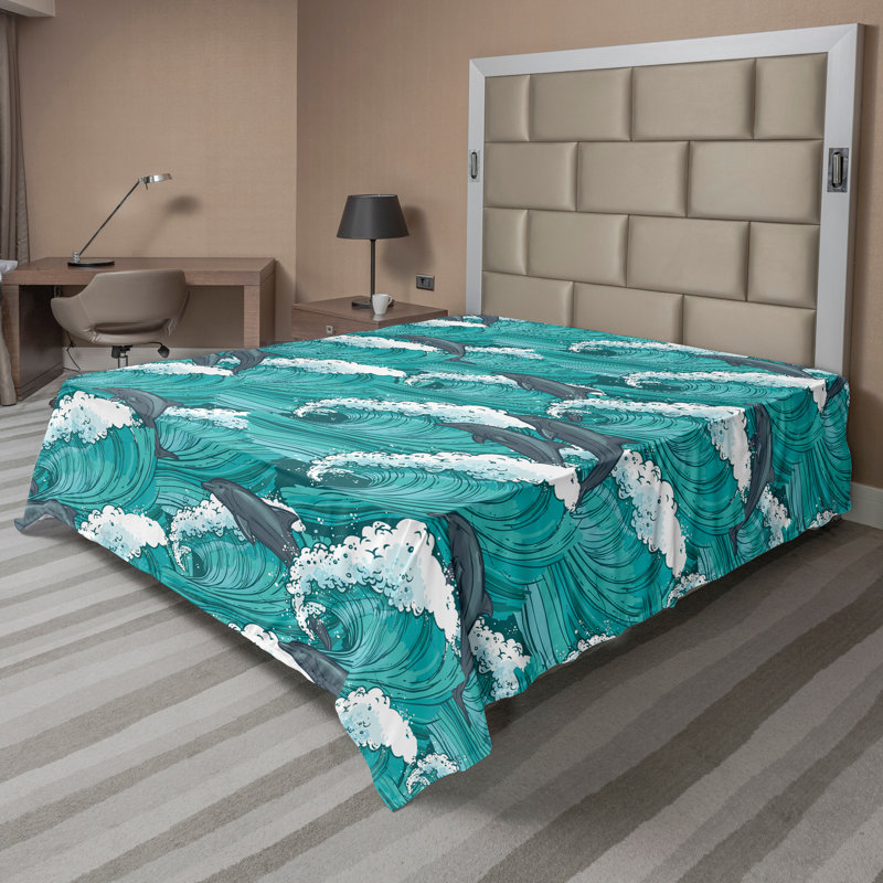 Drap de mer Ambesonne, Drap plat pour très grand lit californien