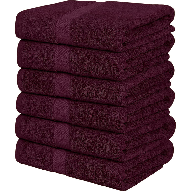 Cassada Cotton Bath Towel, Burgundy