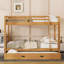 Grand lit superposé en bois avec lit gigogne, construction en pin, peu encombrant pour les petites chambres à coucher, instructions d'assemblage claires-1388015225