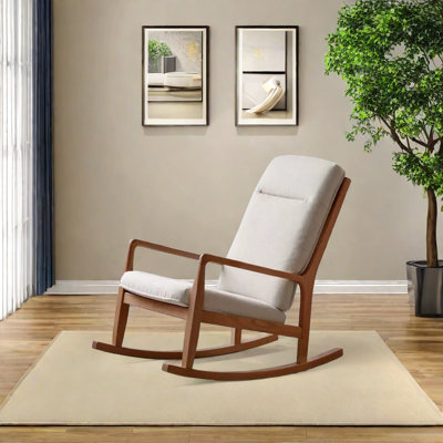Chaise berçante en bois massif Modern Modern