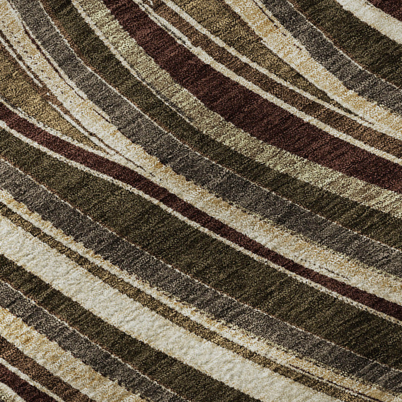 Premium Machine Washable Prisco Fudge Rug, Round 8'