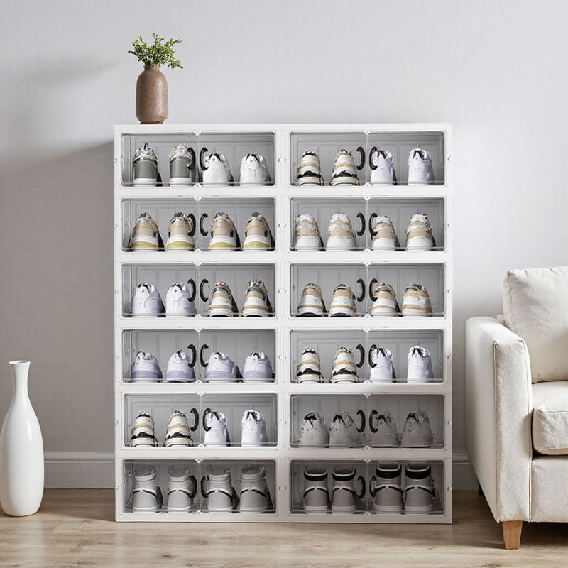 12 Pair Stackable Shoe Rack