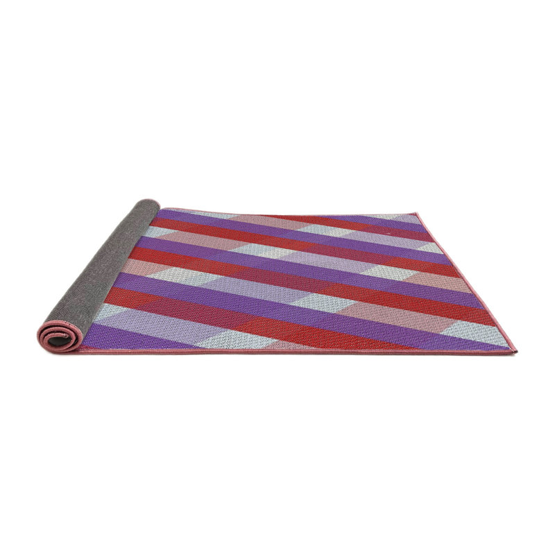 Tapis mauve à motif écossais Kieffer, Carré 7 pi
