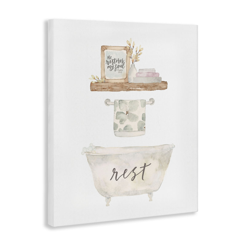 Toile de baignoire Restover Proverb, design par Blue Chair Blessing, H 48 po x l 36 po