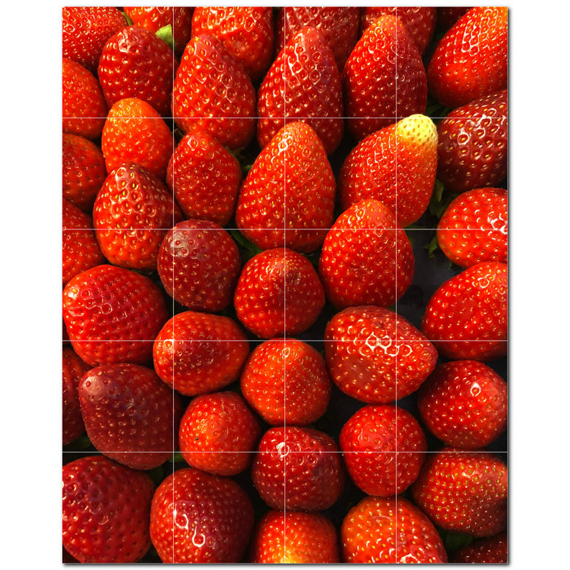 Murale décorative en céramique 6 po x 6 po Fruit Photo