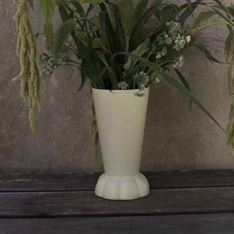 Vase crème Flora