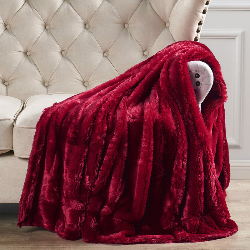 Throw Blanket, 50" W x 70" L, Chili Pepper Red