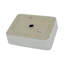 Meuble-lavabo de salle de bain rectangulaire au-dessus du comptoir avec rebord en céramique noir 16 po x l 12 po-94430747