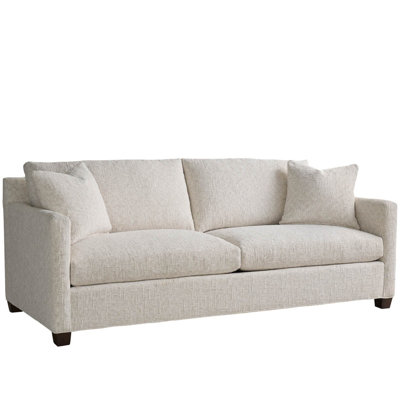 Canapé Mebane à assise profonde de 84 po en tissu Rani Arctique texturé robuste