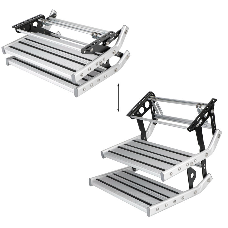 2 - Step Aluminum Lightweight Folding Extension Ladder