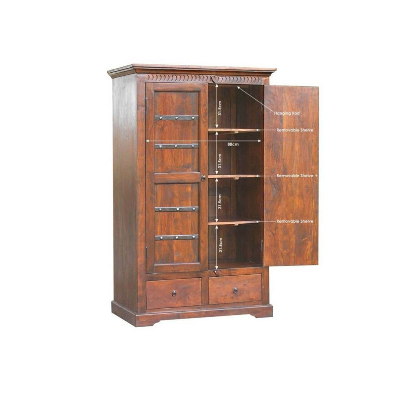 Oxford 2 Door Solid Wood Wardrobe