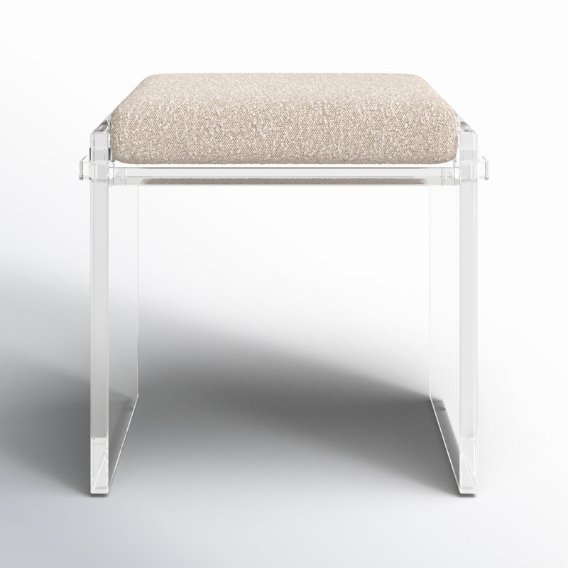 Gerrard Upholstered Accent Stool, Knoll Beige
