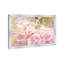 Camélias roses et dorés - peinture à cadre flottant-68785355-68785353