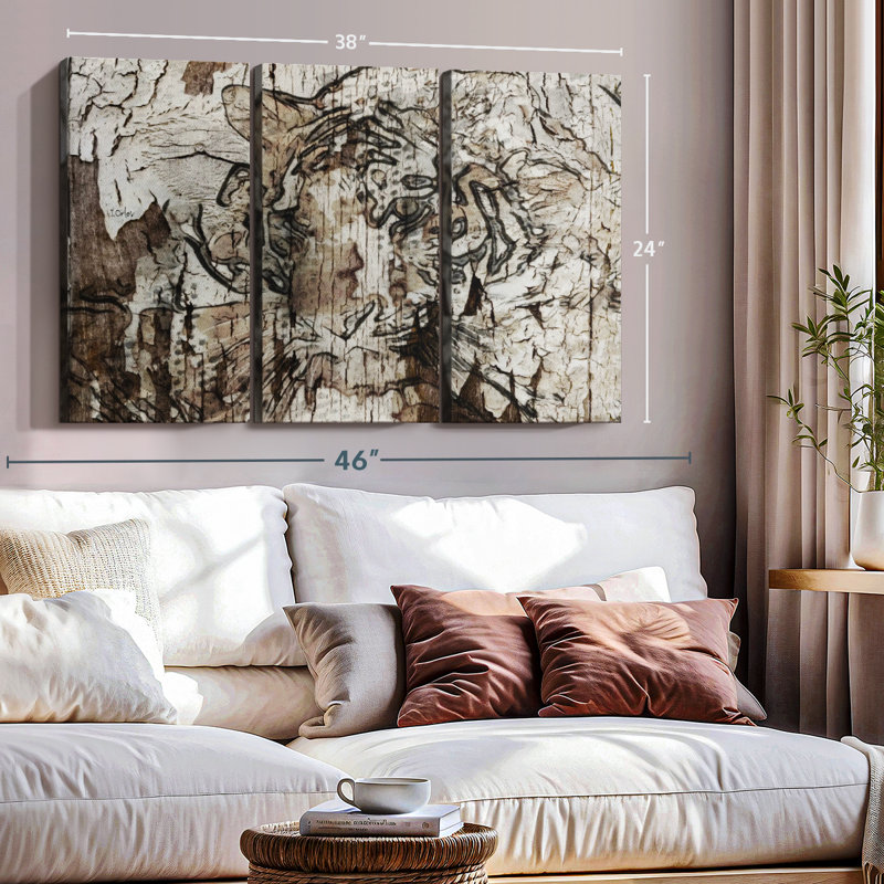 Impression sur toile brun tigre, H 24 po x l 38 po x P 1,25 po