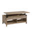 Table basse à plateau relevable, finition brune