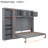 Multifunctional Customizable Layout Murphy Bed with Integrated Storage-1387793814