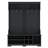 Modern Hallway Hall Tree with Metal Hooks and Storage Space, Multi Functional Entryway Coat Rack with Shoe Cubbies, Black-1701535333