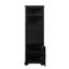 Armoire noire triangulaire pour la vie quotidienne - 3 tiroirs, tablettes réglables, rangement en métal et poignées en métal-378314075