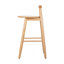 Tabouret de bar d'intérieur en bois d'hévéa Grove, finition naturelle, ensemble de 2