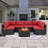 Taloga 6 - Person Patio Conversation Set with Cushions-204859258