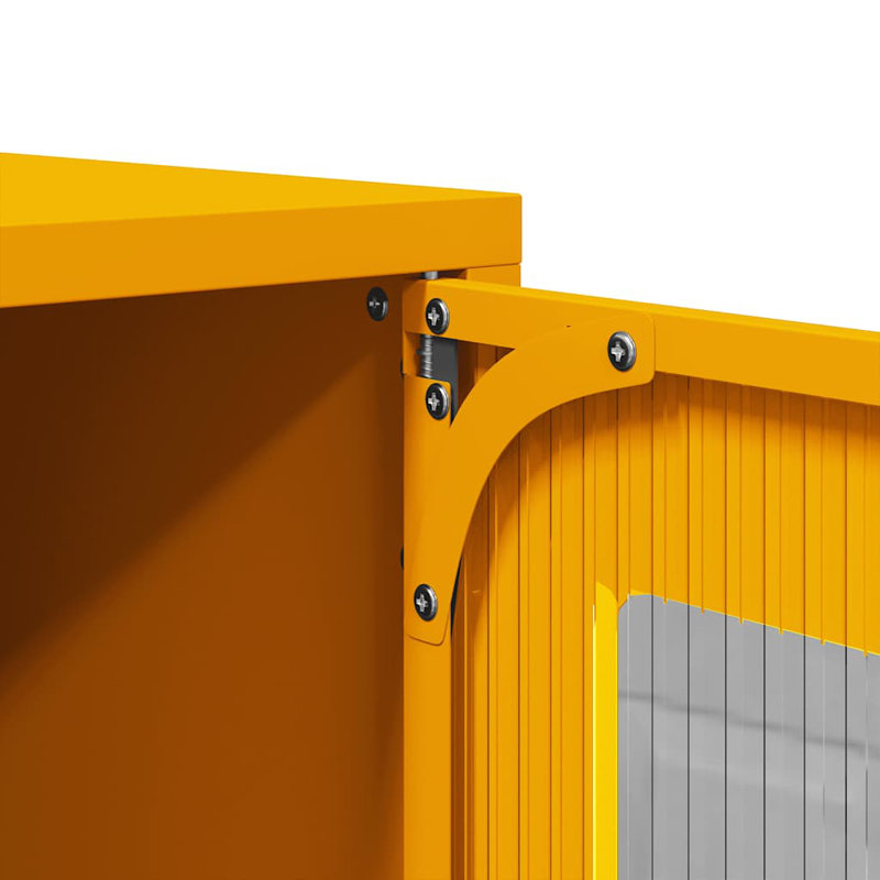Highboard 68X39x107 Cm Steel, Mustard Yellow