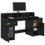 Desk Black Oak 55x91 Cm Engineered Wood-320120553