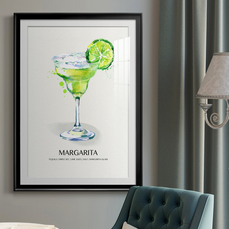 Margarita - peinture encadrée, H 30,5 po x l 42,5 po x P 1,5 po, Noir