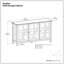 Armoire de rangement de style transitionnel de 62 po en bois massif avec portes vitrées et tablettes réglables Acadian-1531345190