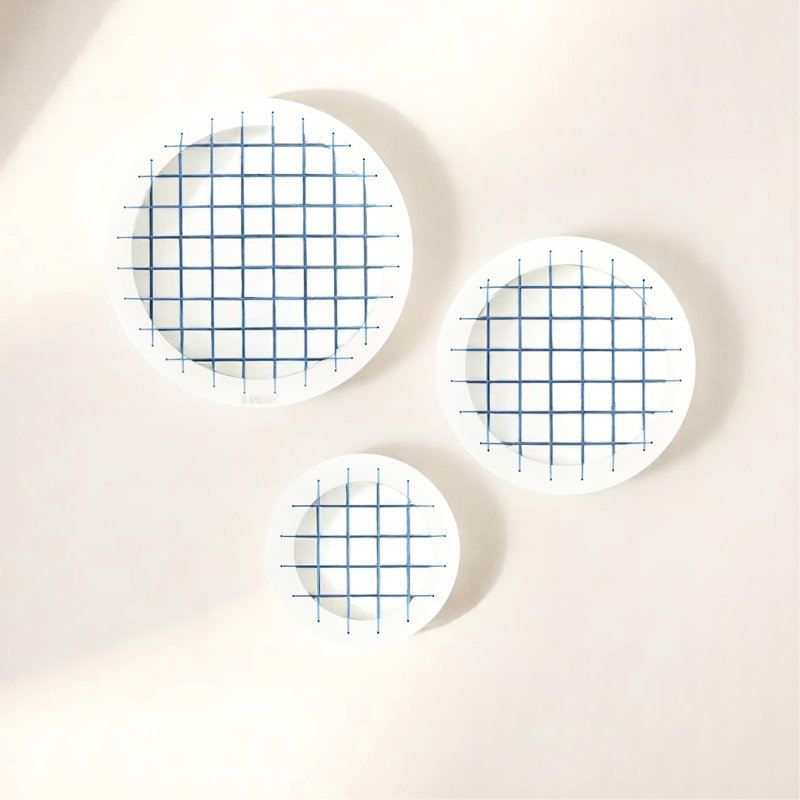 Blue Oval Memory Board Wall Decor Of 3, Solid Wood Framed, Modern Design For Living Room Beautification Styling Three Boards Decor, Shape With Frame, Setup Enhancement