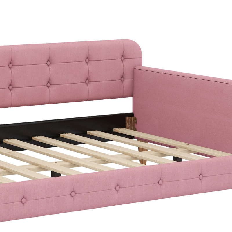 Lattie Upholstered Daybed, Pink, Full / Double