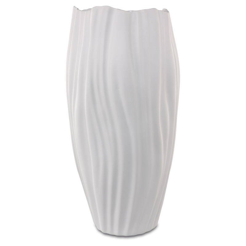 Handmade Made Of Biscuit Porcelain Table Vase, 40cm H x 19cm W x 19cm D