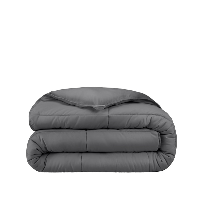 Insertion de couette en duvet synthétique, Lit double, Gris