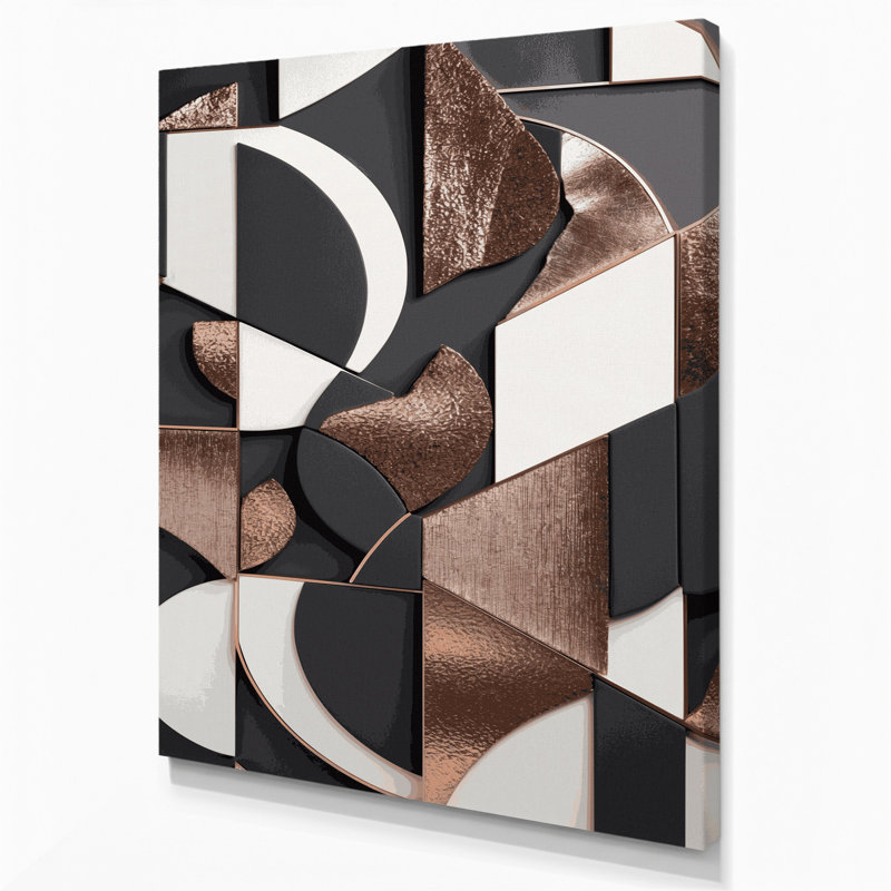 «Abstract Shapes 98», art mural sur toile noire