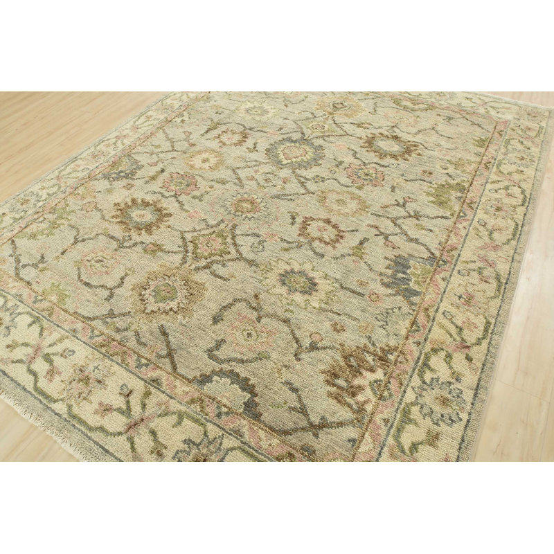 Fahtima One-of-a-Kind 8'2'' X 10'1'' New Age Wool Area Rug Gray