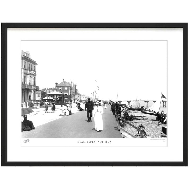 Deal, Esplanade 1899 - Single Picture Frame Print, 60cm H x 80cm W x 2.3cm D