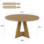 Table de salle à manger ronde pour 4 à 7 personnes, table de cuisine en bois moderne avec base en métal robuste, grande table de salle à manger ronde pour salle à manger, assemblage facile-234426522